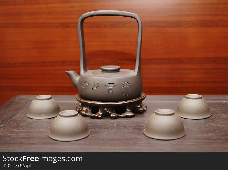 Teaset containing chinese traditional culture. Teaset containing chinese traditional culture