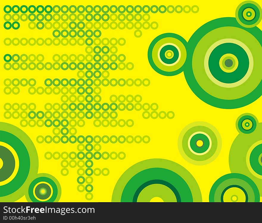 Abstract circle background in yellow and green colors. Abstract circle background in yellow and green colors.