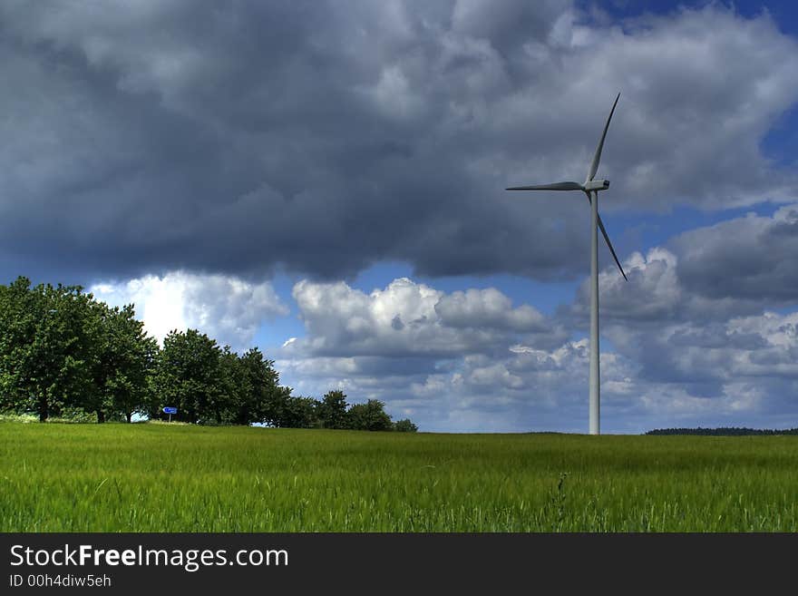 Wind power plant.