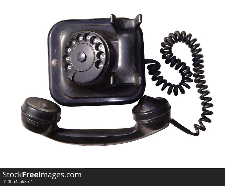 Vintage phone isolated on white background. Vintage phone isolated on white background