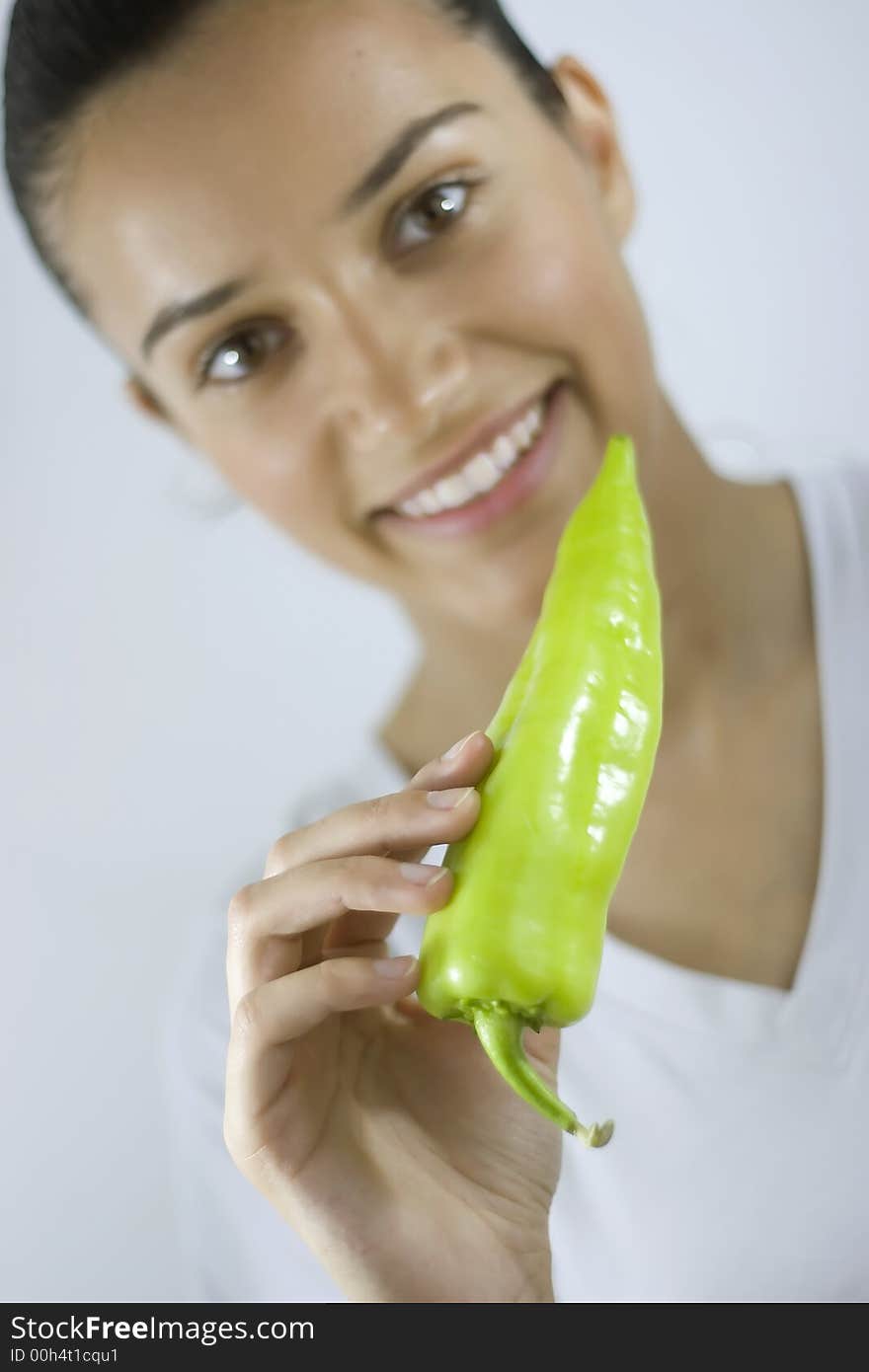 Girl with paprika