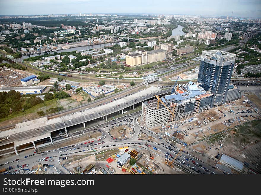 The panorama of the city