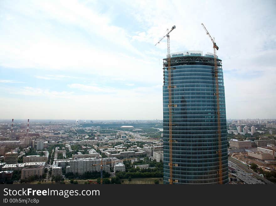 Construction of the skyscraper