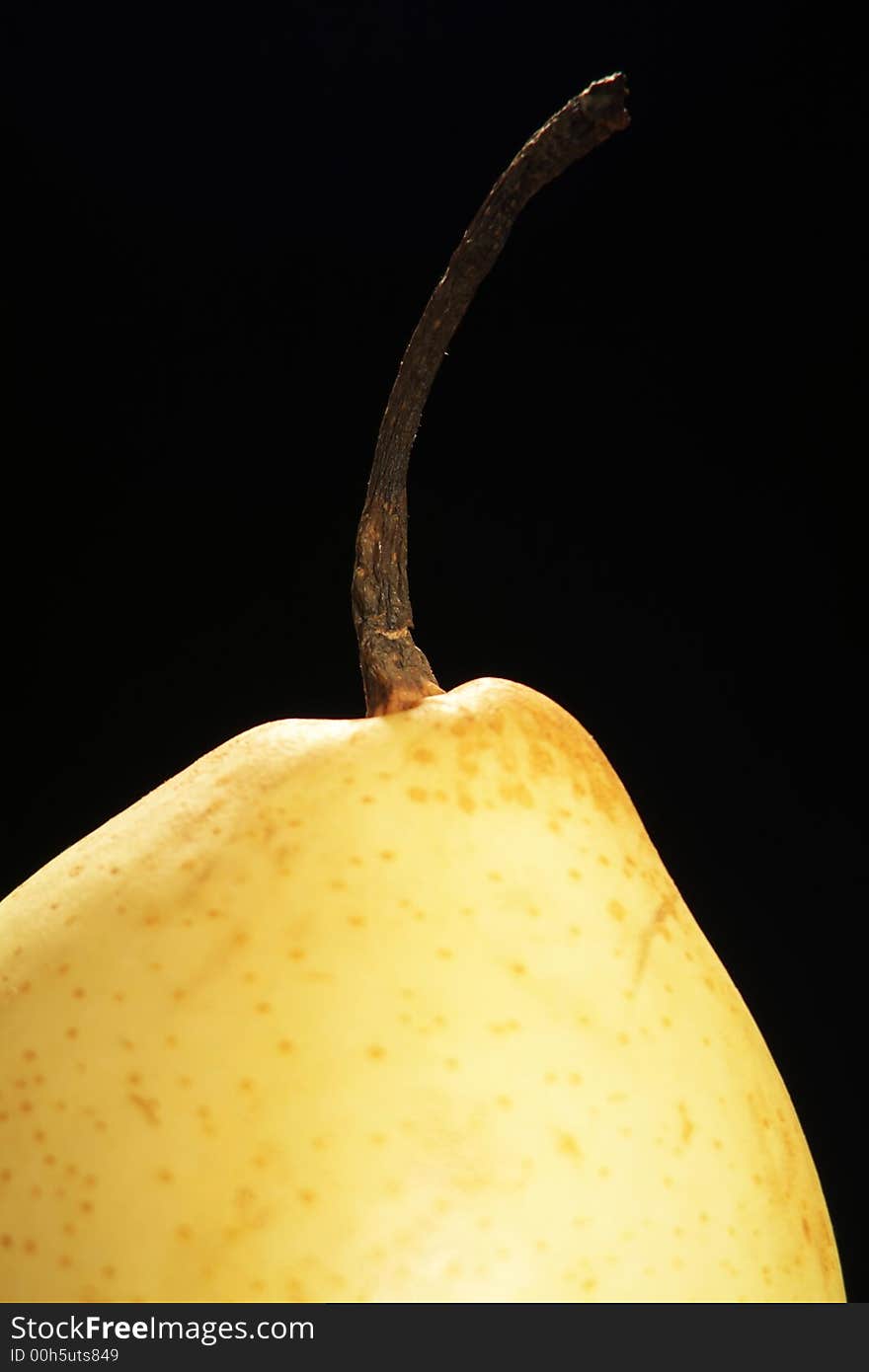 Chinese pear isolated on a black background