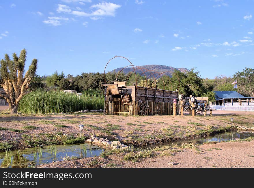 Beautiful landscape surrounding a ranch in Arizona