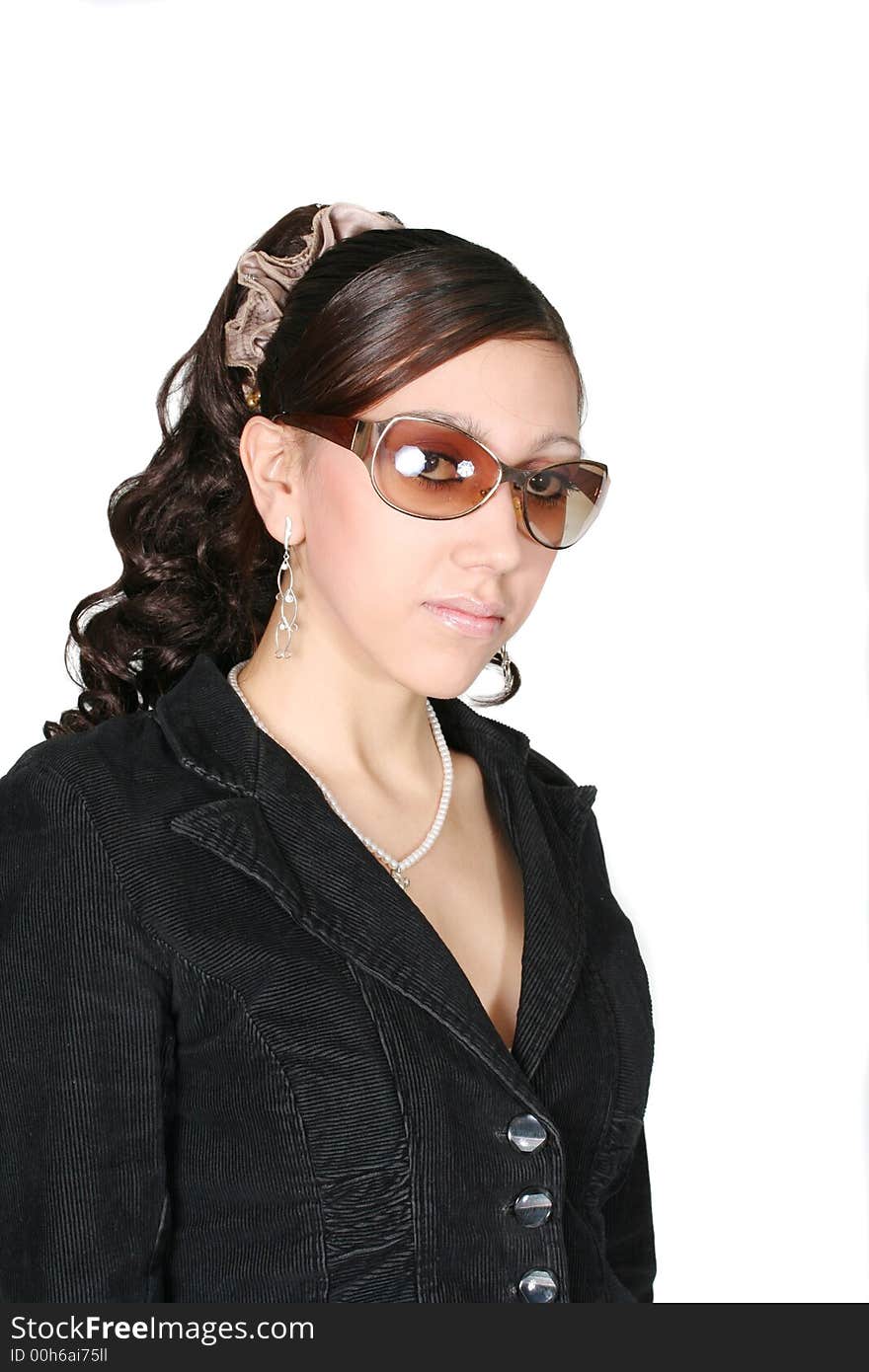 Woman In Black Glasses