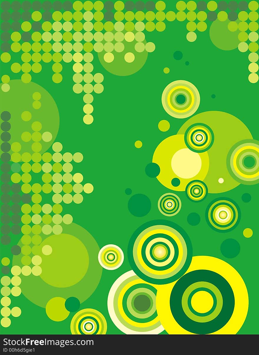 Abstract circle background in yellow and green colors. Abstract circle background in yellow and green colors.