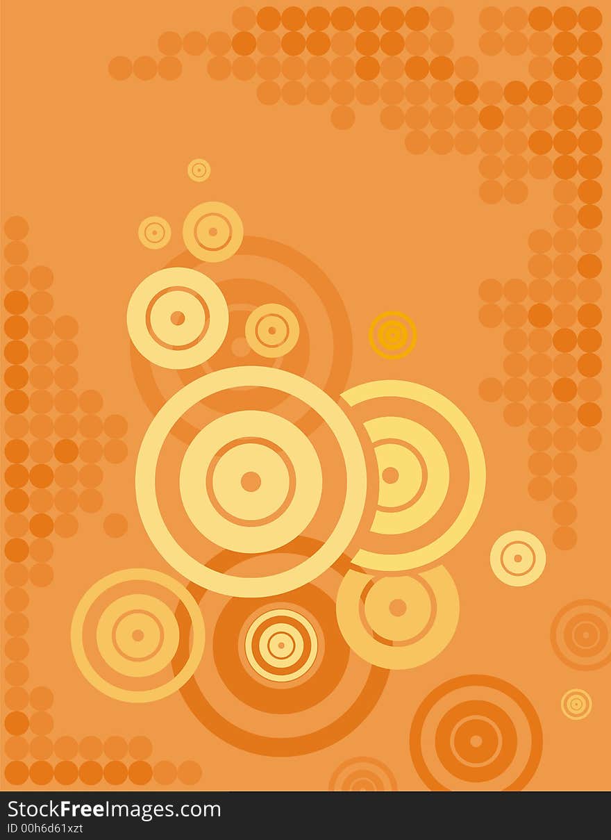 Abstract circle background in yellow and orange colors. Abstract circle background in yellow and orange colors.