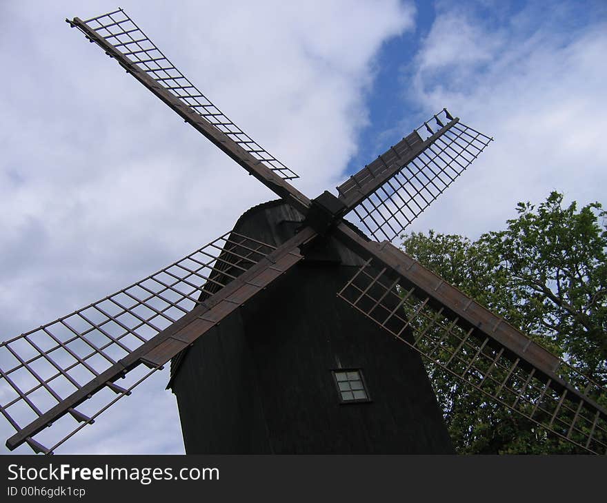 Windmill in Århus, Denmark in summer. Windmill in Århus, Denmark in summer