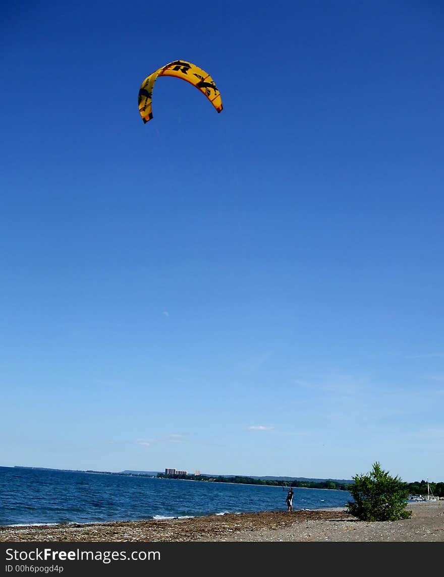 Kite Surfer On The Beach