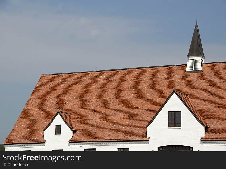 Classic architectural roof lines of an old barn. Classic architectural roof lines of an old barn