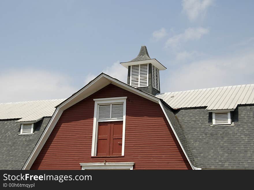 Classic architectural roof lines of an old barn. Classic architectural roof lines of an old barn