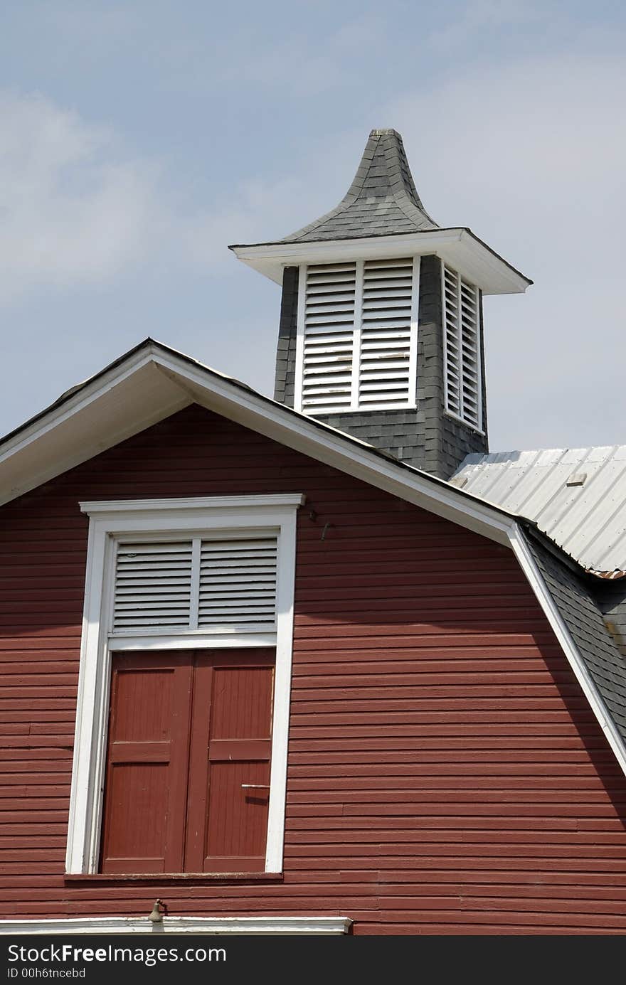 Classic architectural roof lines of an old barn. Classic architectural roof lines of an old barn