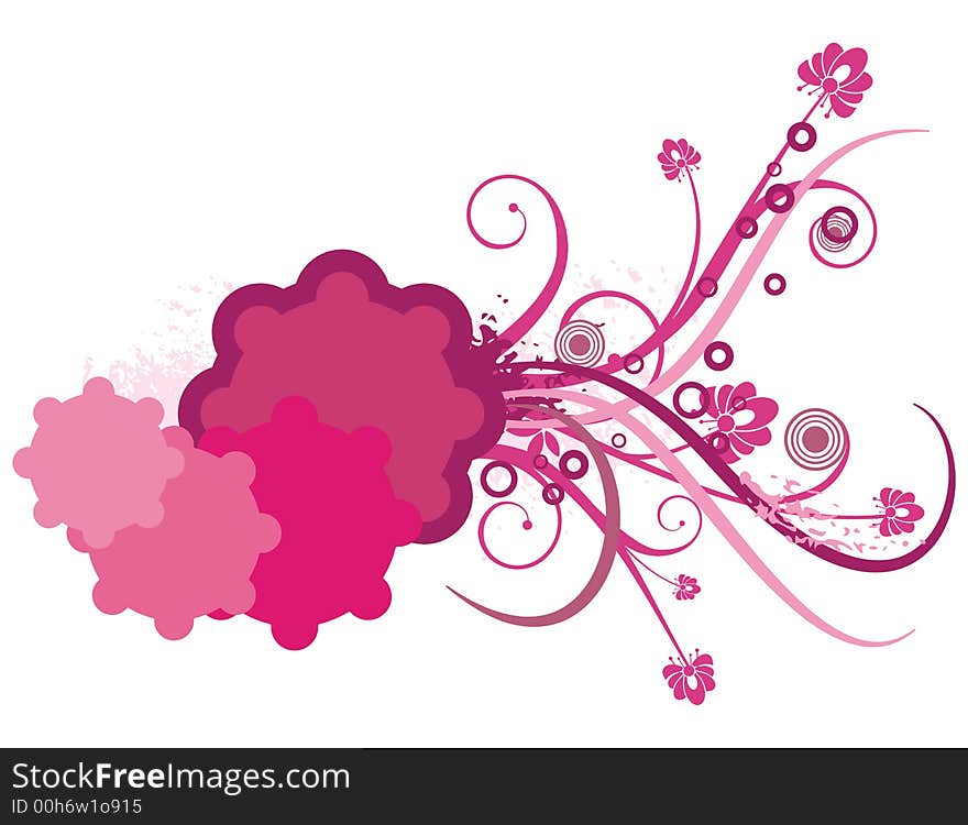 Colored floral background