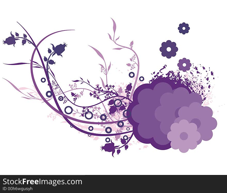 Colored floral background