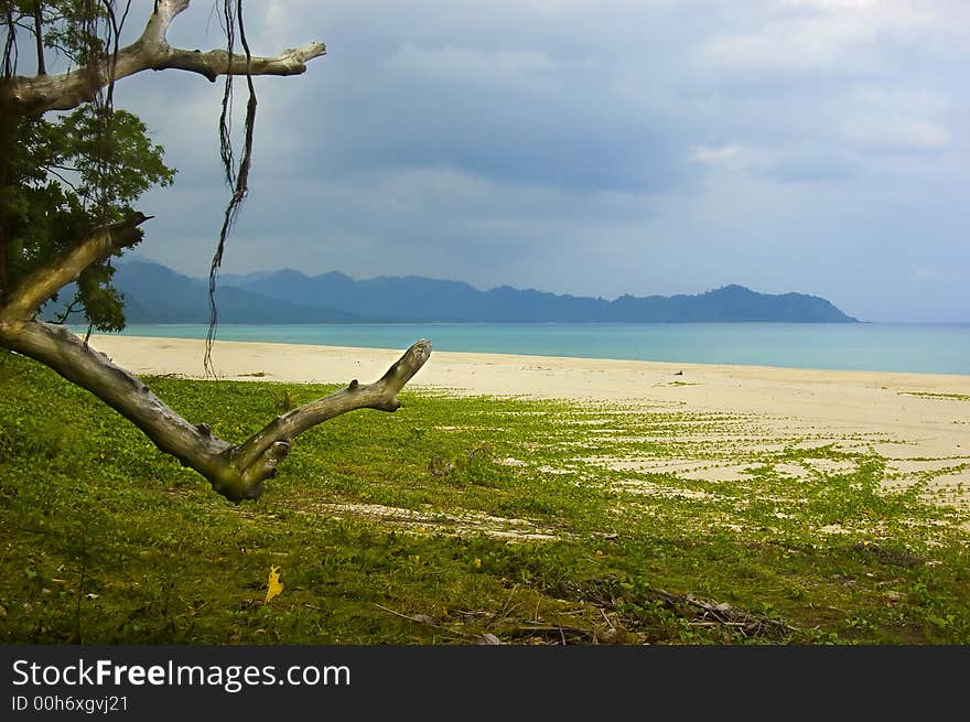 Unspoilt beach in Aurora Province, Philippines. Unspoilt beach in Aurora Province, Philippines