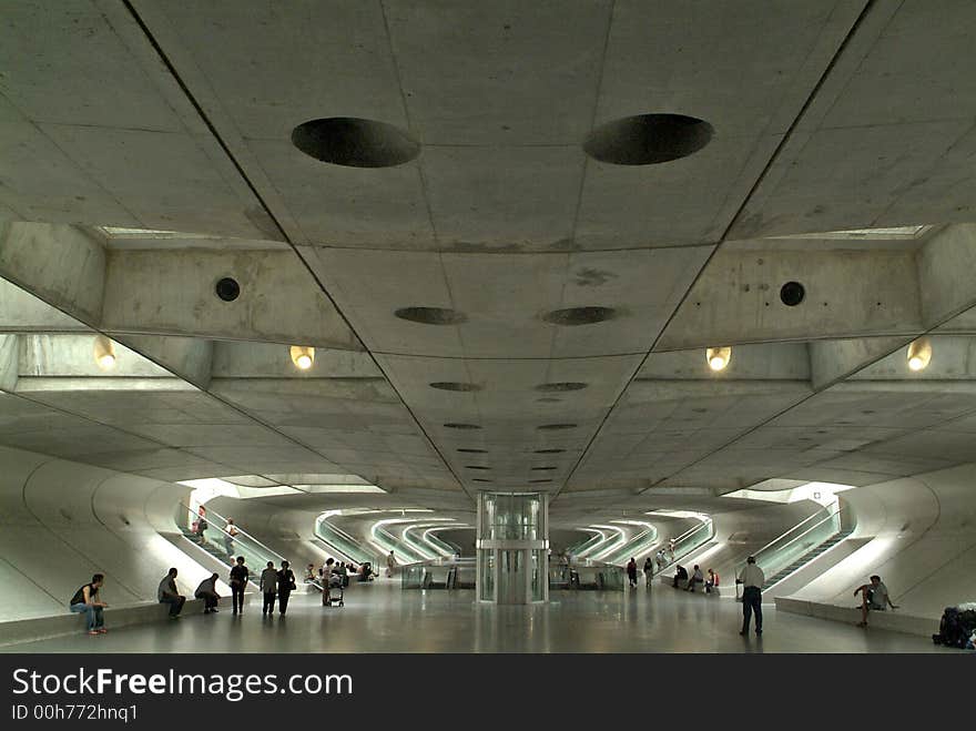 Oriente Train Station in Lisbon Portugal. Oriente Train Station in Lisbon Portugal