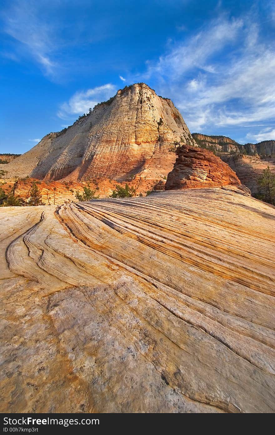 Striped mountains in National park Yosemite in the USA. Striped mountains in National park Yosemite in the USA