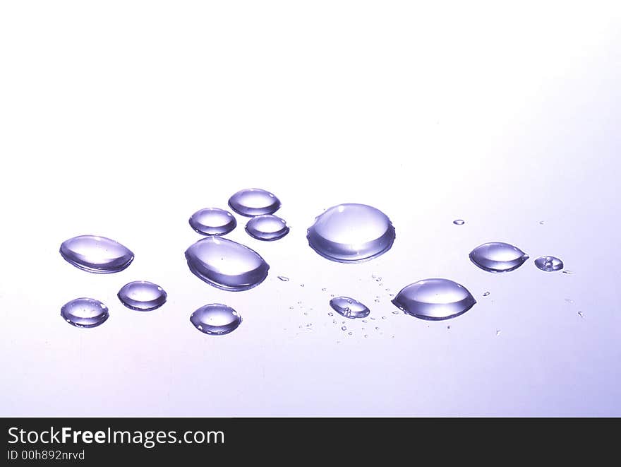 Clean waterdrops on metal background. Clean waterdrops on metal background