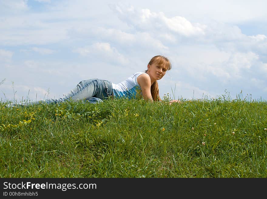 Relaxed girl