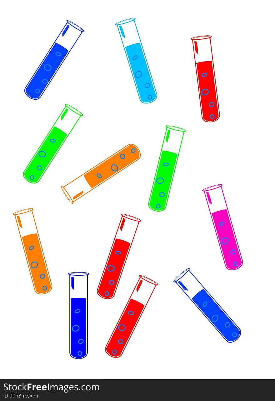 Colored test tubes