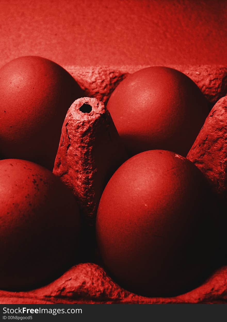 Red dark eggs