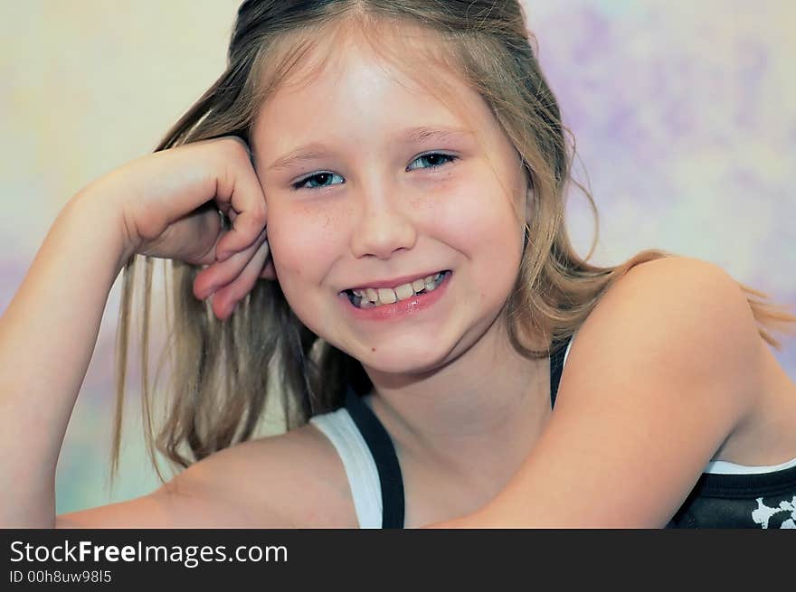 Young girl posing for portrait. Young girl posing for portrait