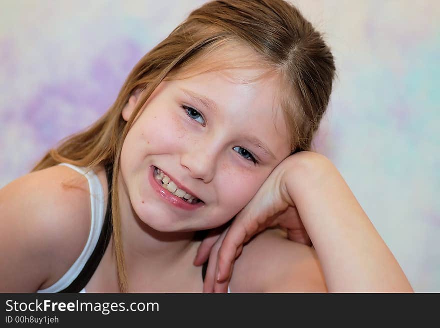 Young girl posing for portrait. Young girl posing for portrait