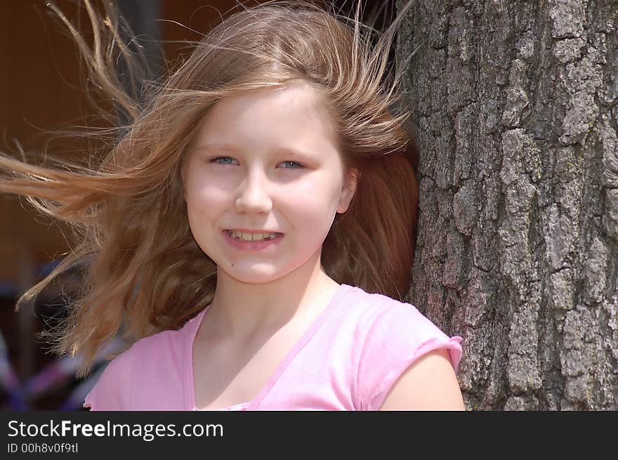 Young girl posing for portrait. Young girl posing for portrait