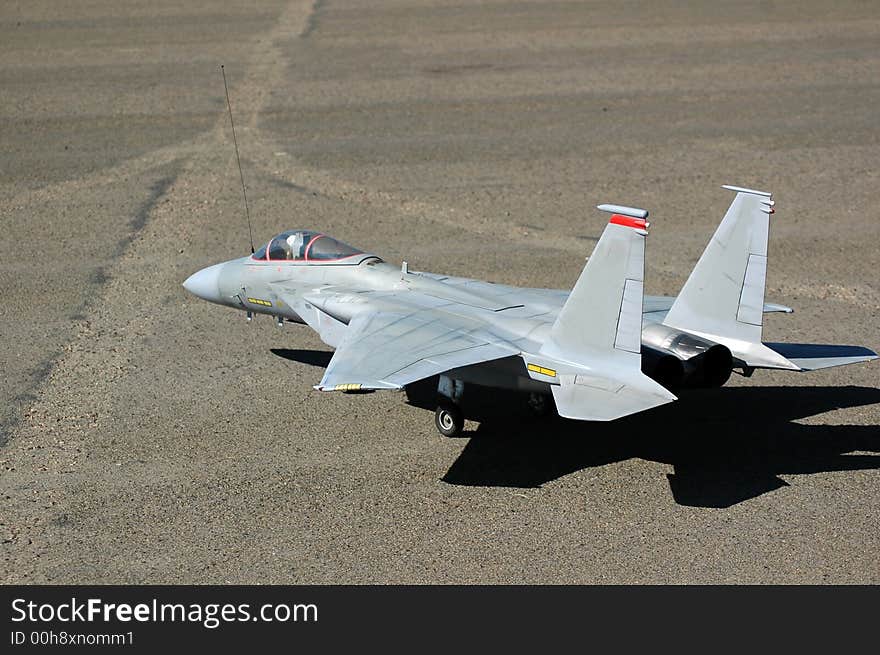 A model radio controlled aircraft, photographed at a flying day in South Africa. A model radio controlled aircraft, photographed at a flying day in South Africa.