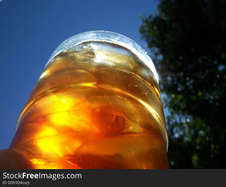 Iced tea in the sun