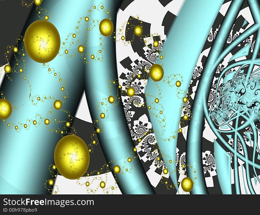 Interesting composition of fractal art