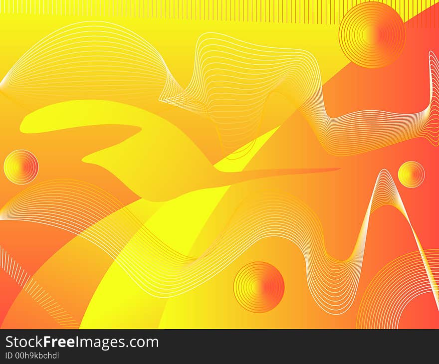 Red & yellow chaos - vector background