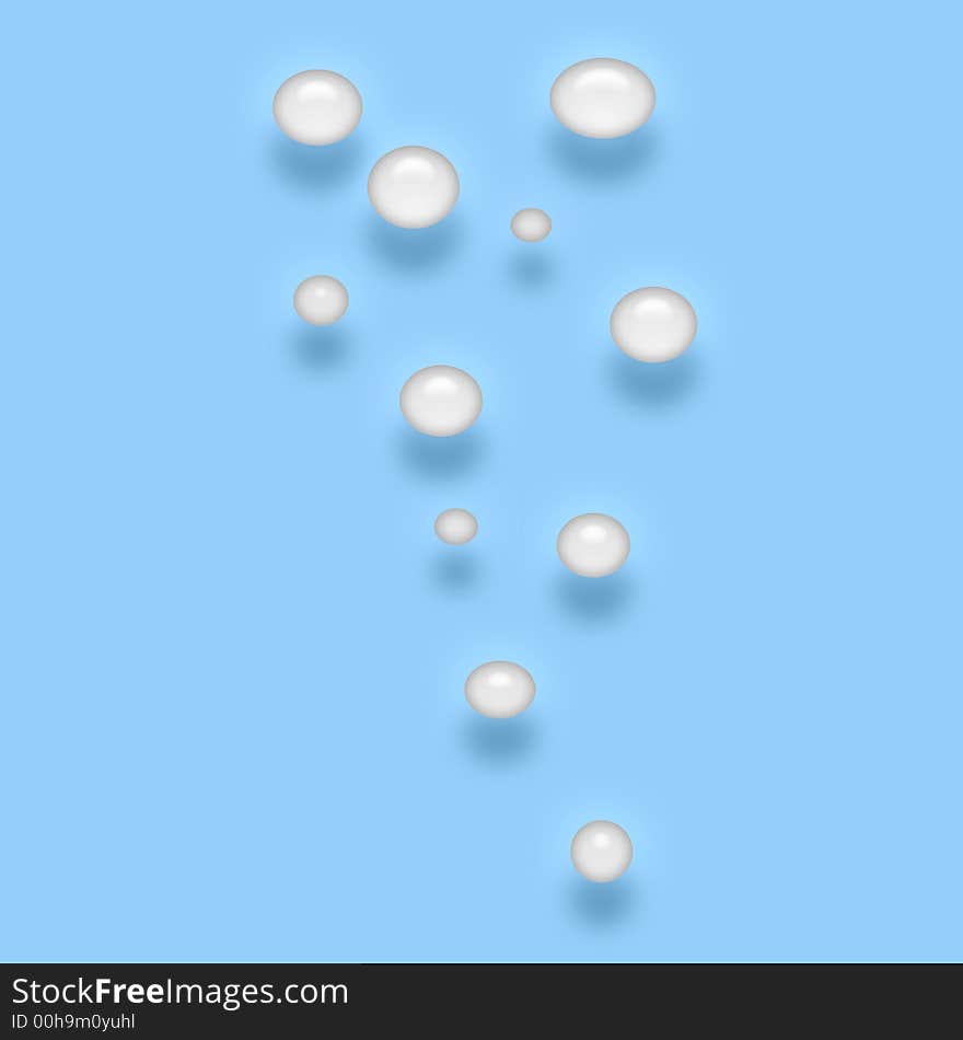 Tiny white bubbles floating on blue background. Tiny white bubbles floating on blue background