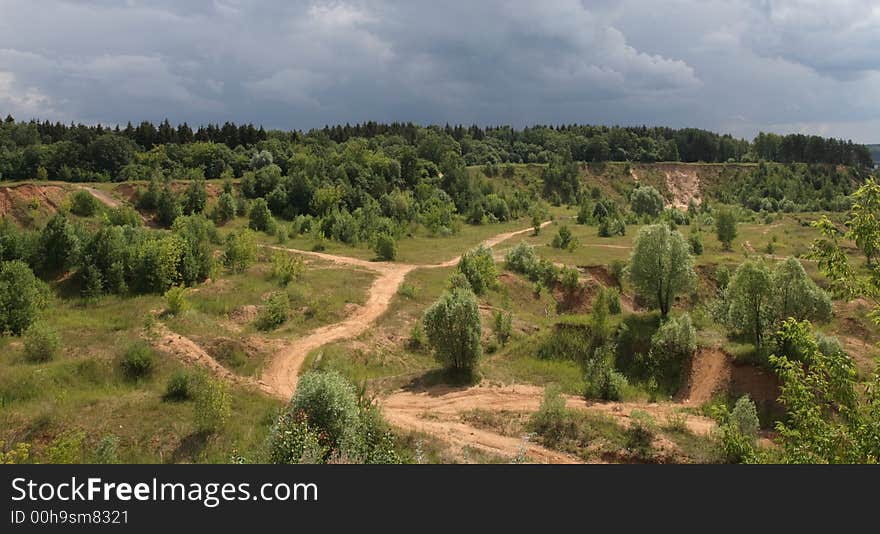 Mine sand-canyon