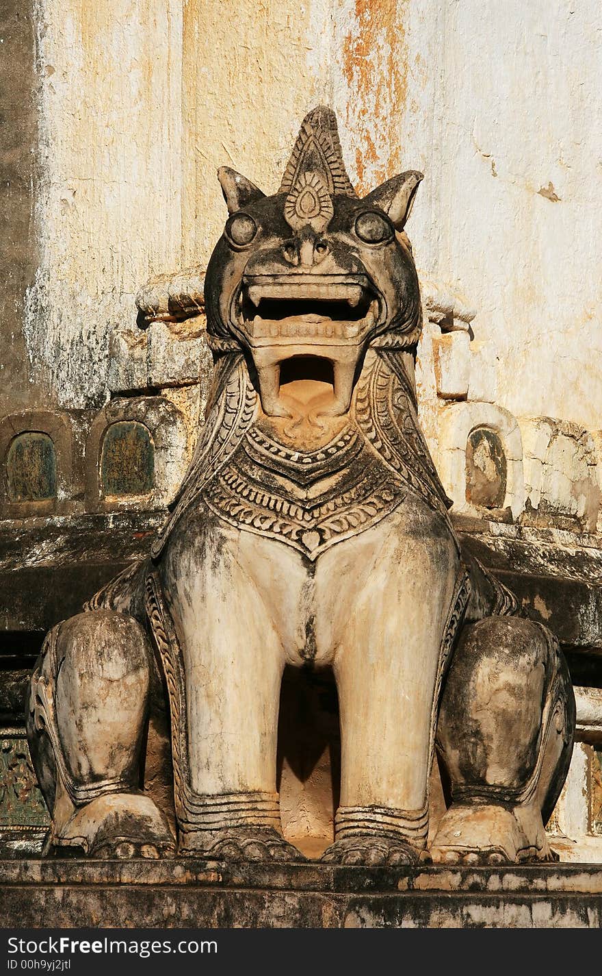 Guardian of old temple in Bagan (Myanmar)