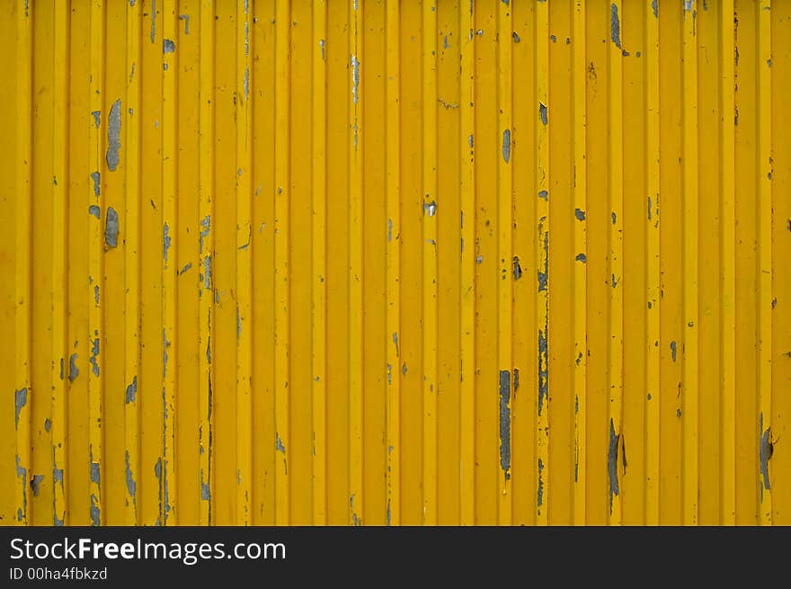 Yellow old shabby iron background