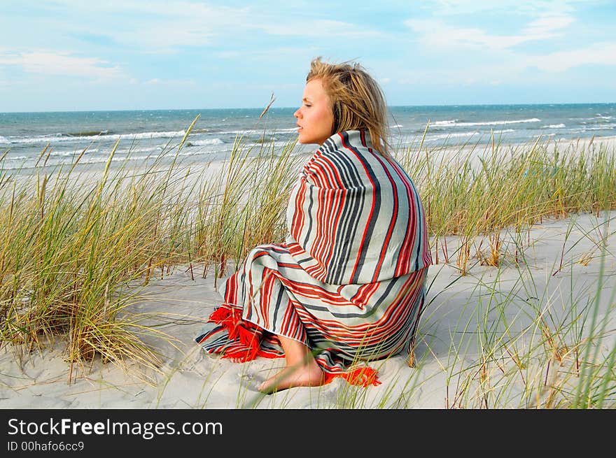 Young girl on the beach. Young girl on the beach