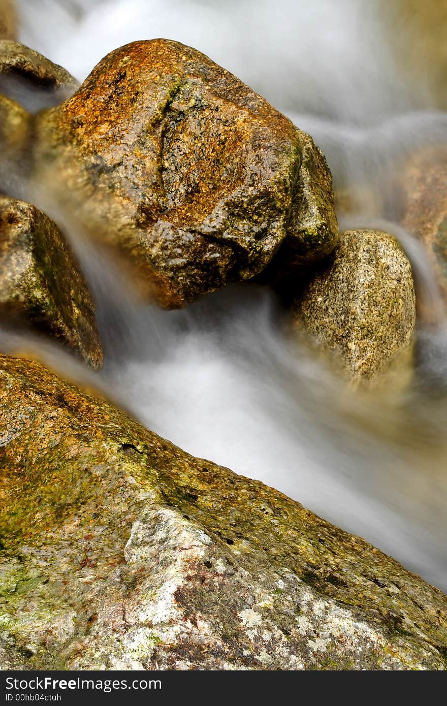 Granite stones in the river