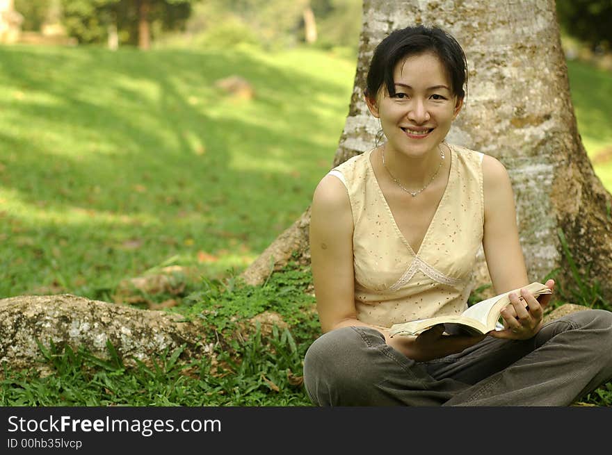 Reading at park