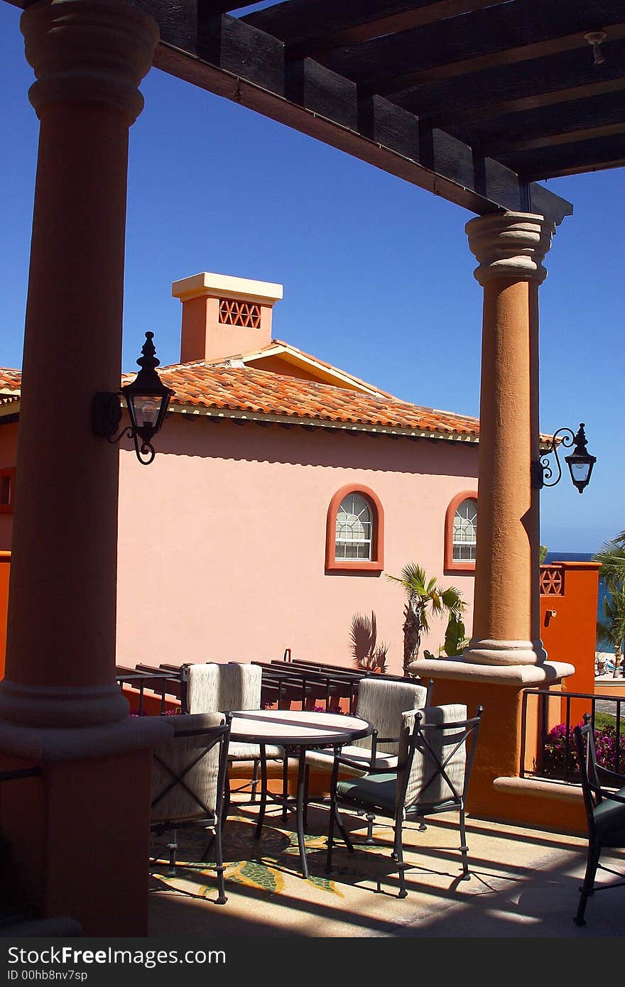 Colonial details of a hotel at Los Cabos, Baja California, Mexico, Latin America. Colonial details of a hotel at Los Cabos, Baja California, Mexico, Latin America