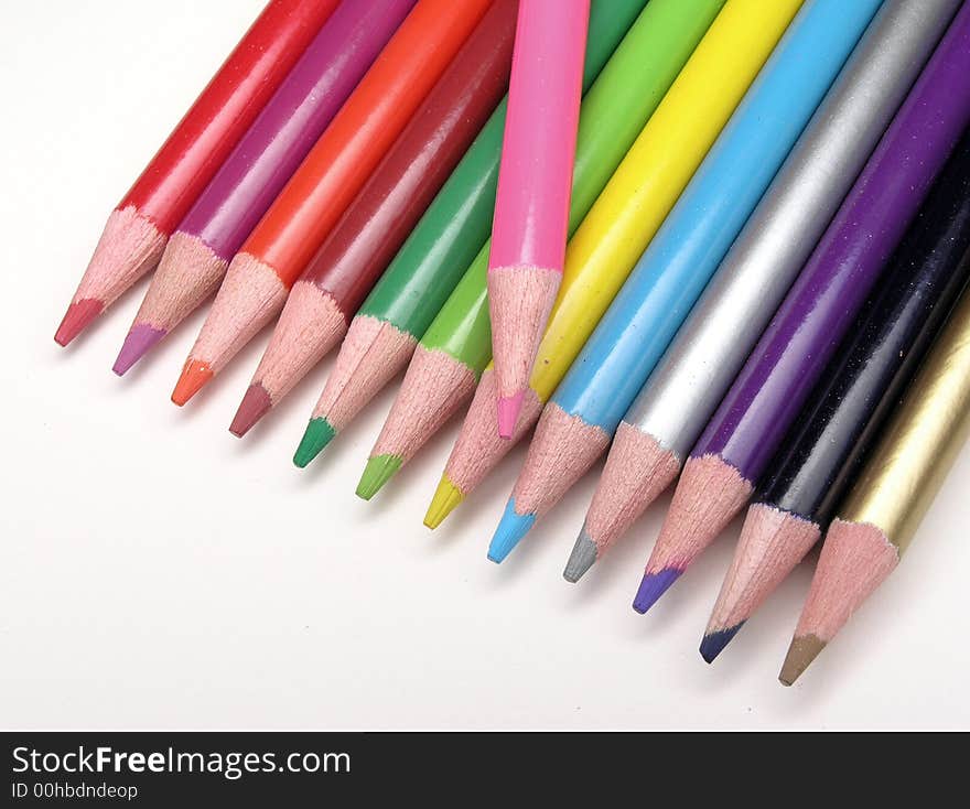 Color pencils isolated on white