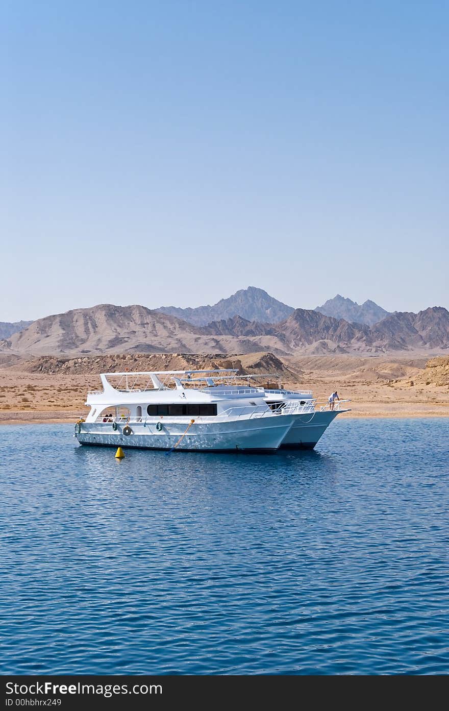 Two diver boats anchored in th