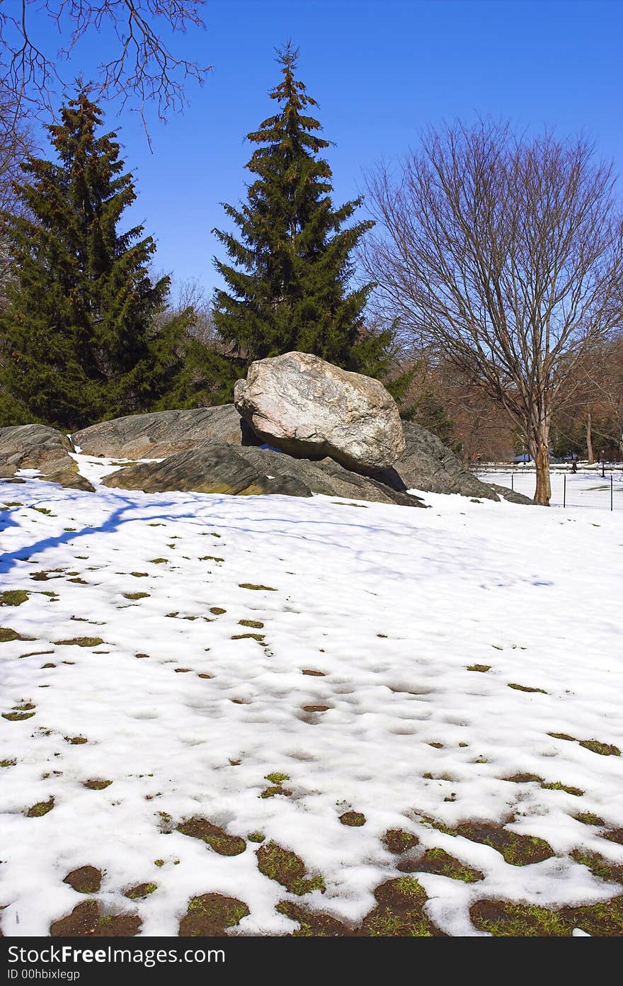 A photo of Central Park (NY) a winter day. A photo of Central Park (NY) a winter day