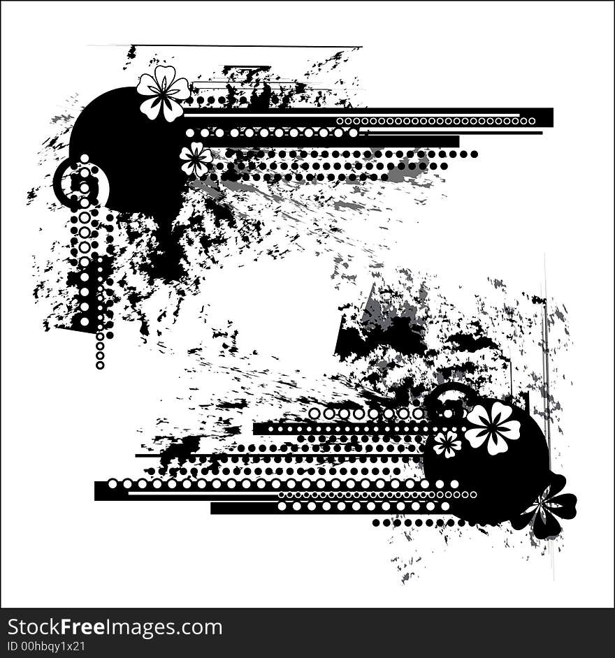 floral composition with branches, leaves and flowers. floral composition with branches, leaves and flowers