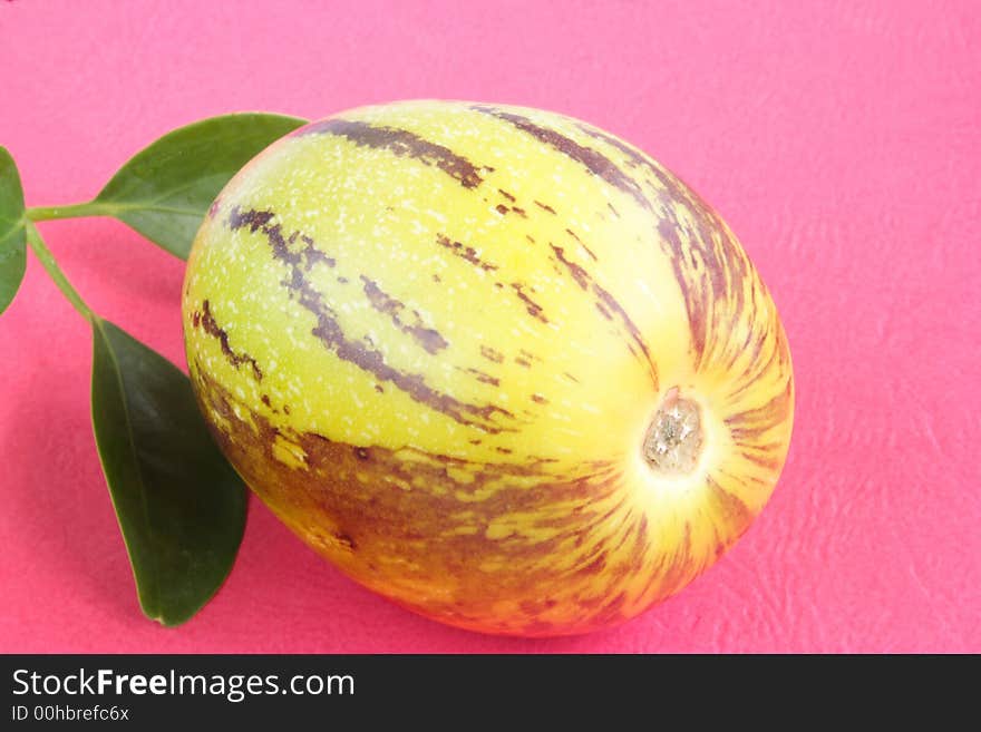 Melon from Southamerica on pink background