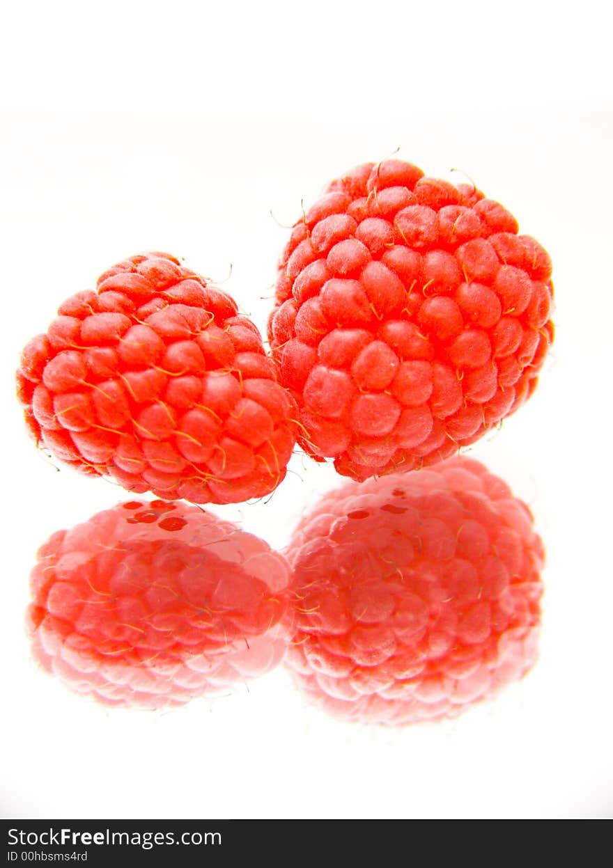 Two raspberries