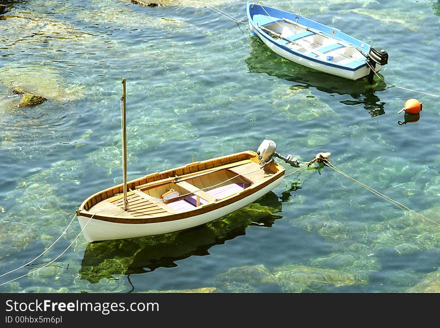 Fishing boats in italian seaside