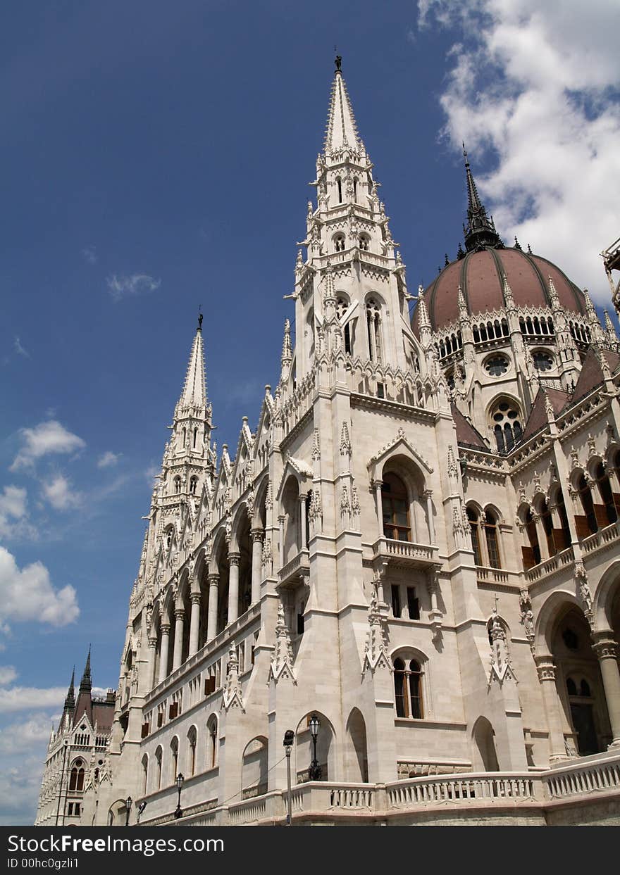 View from the Danube river bank. View from the Danube river bank