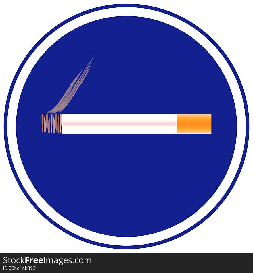 Debtor to smoke, illustration, vector. Debtor to smoke, illustration, vector